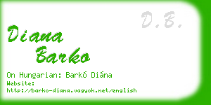 diana barko business card